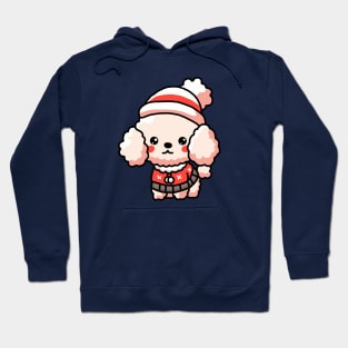 Cute poodle santa christmas  dog Hoodie